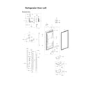 Samsung RFG29THDWP/XAA-00 left refrigerator door parts diagram