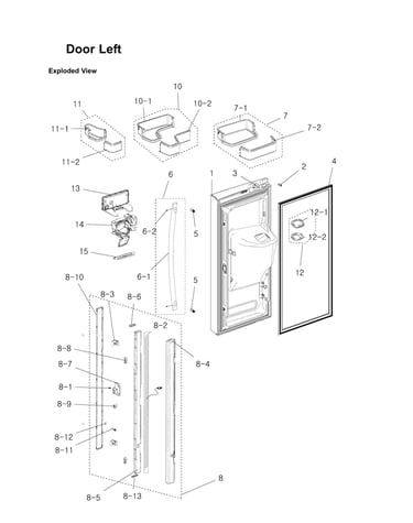 Left door parts
