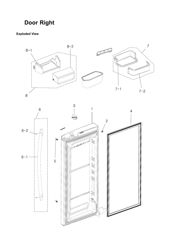 Right door parts