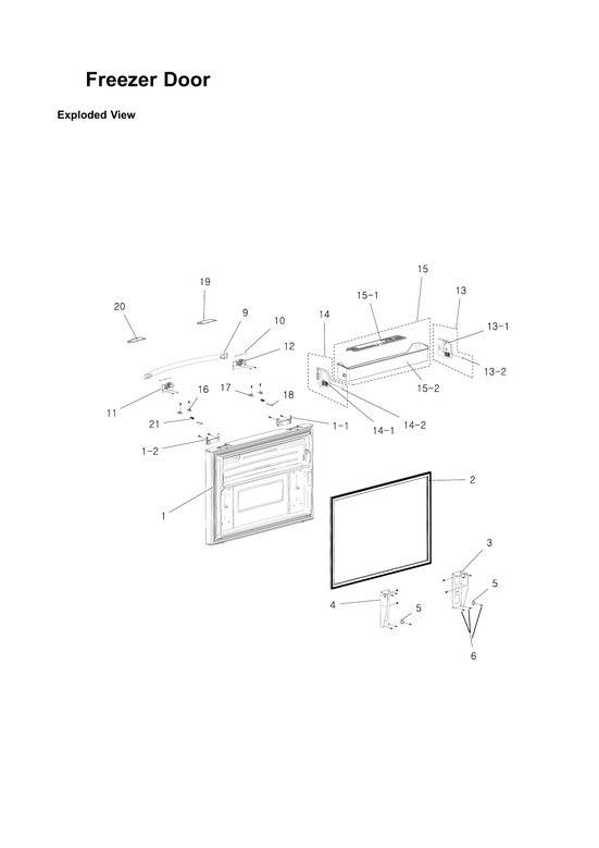 Freezer door parts