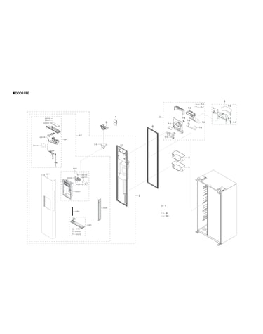 Freezer door parts