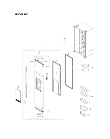 Refrigerator door parts