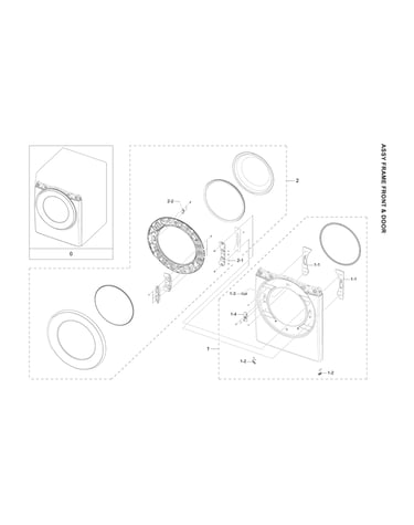 Front frame & door assy