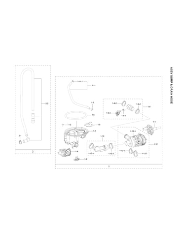 Sump & drain hose assy