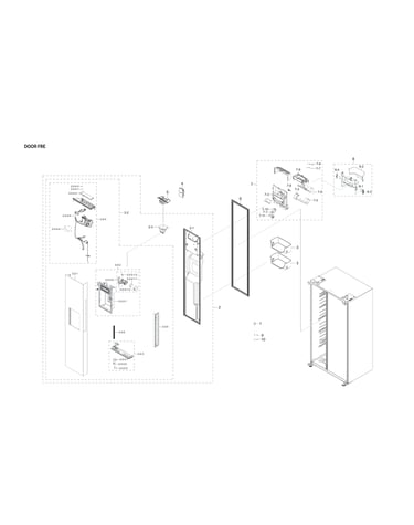 Freezer door parts