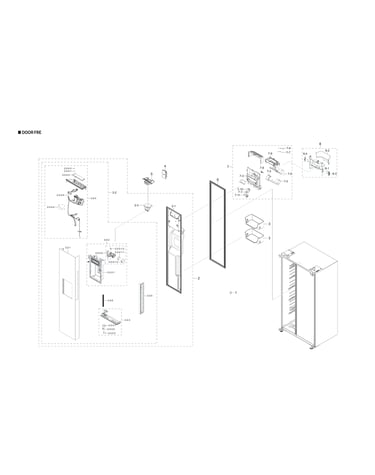 Freezer door parts
