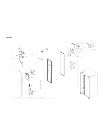 Freezer door parts