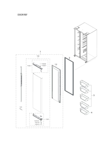 Refrigerator door parts