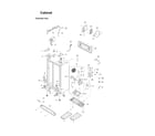 Samsung RS2534WW/XAA-00 cabinet parts diagram