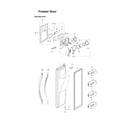 Samsung RS2534WW/XAA-00 freezer door parts diagram