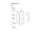 Samsung RS2534WW/XAA-00 refrigerator door parts diagram