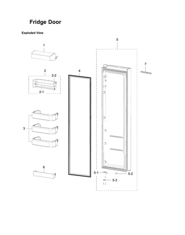 Refrigerator door parts