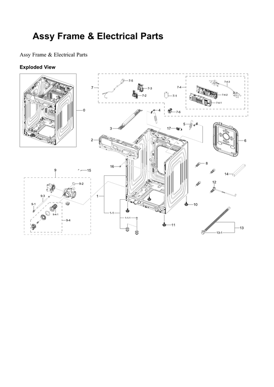 Frame & electrical parts assy