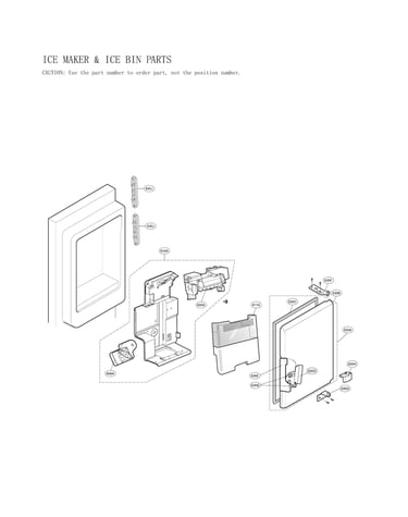 Ice maker & ice bin parts
