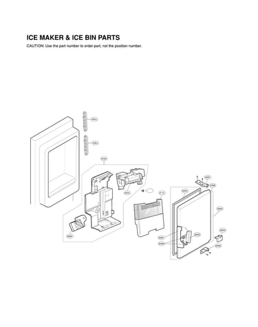 Ice maker & ice bin parts