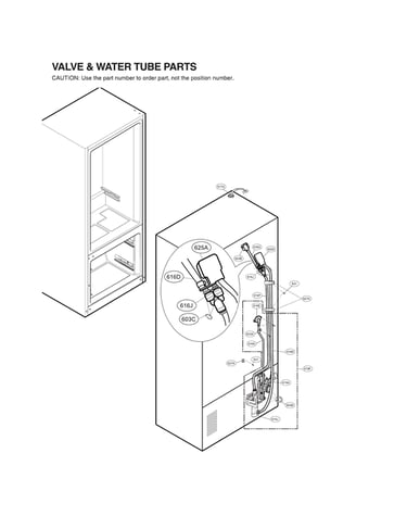 Valve & water tube parts