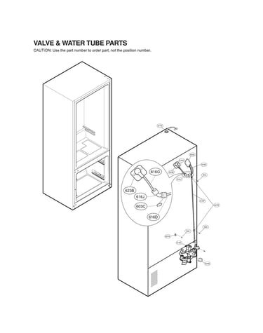 Valve & water tube parts