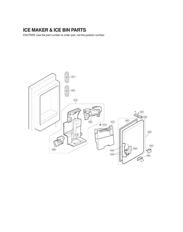 Ice maker & ice bin parts