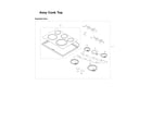 Samsung NE59R4321SG/AA-00 cooktop assy diagram