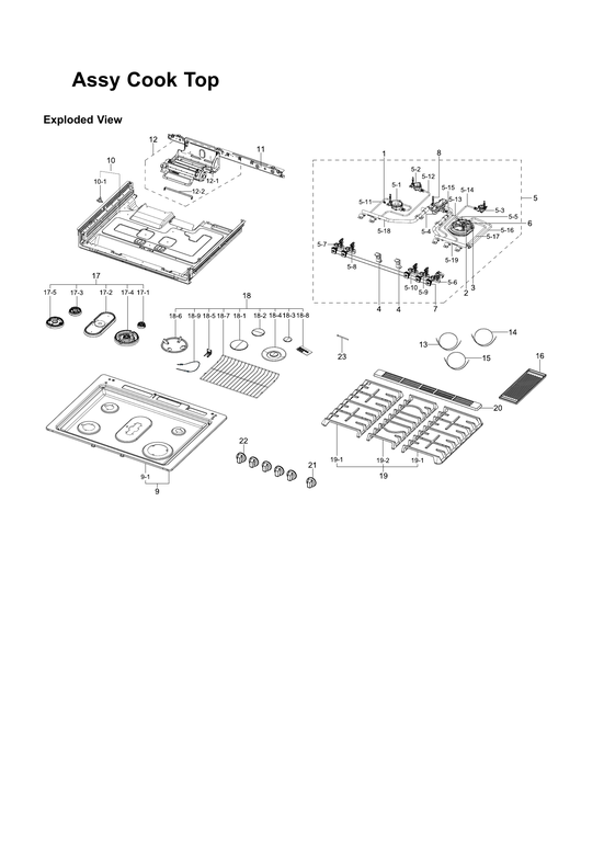 Cooktop assy