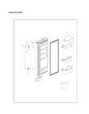 Right refrigerator door parts