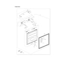 Samsung RF20HFENBWW/US-00 freezer door parts diagram
