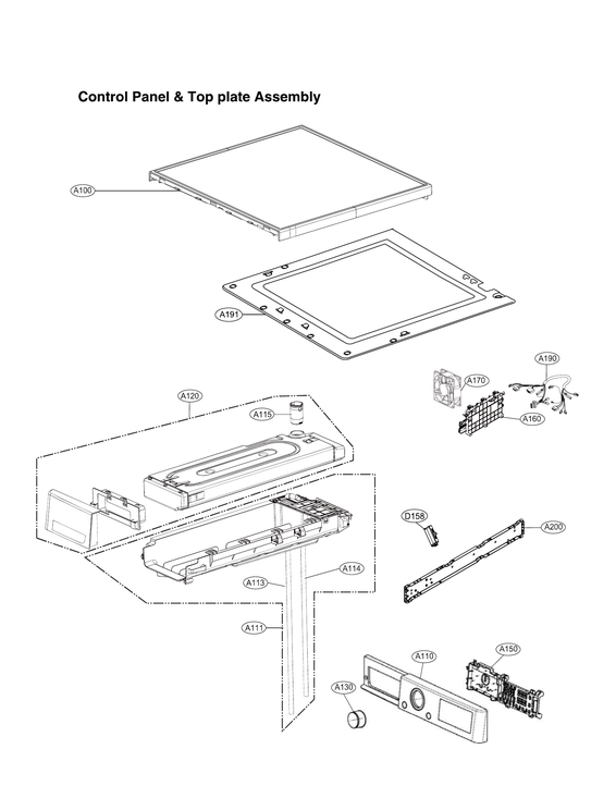 CONTROL PANEL & TOP PLATE ASSY