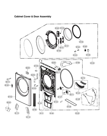 Cabinet cover & door assy