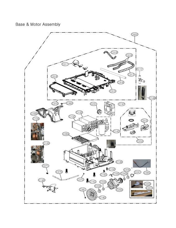 BASE & MOTOR ASSY