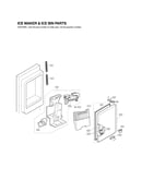 Ice maker & ice bin parts