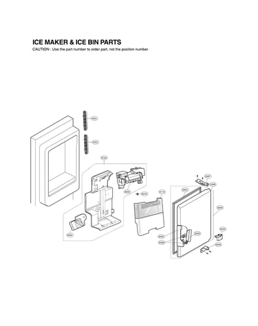 Ice maker & ice bin parts