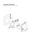 Ice maker & ice bin parts