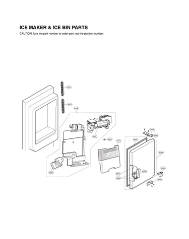 Ice maker & ice bin parts