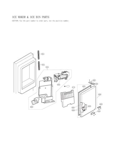 Ice maker & ice bin parts