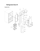 Right refrigerator door parts