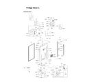 Samsung RF24J9960S4/AA-05 left refrigerator door parts diagram
