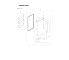 Samsung RF24J9960S4/AA-06 left freezer door parts diagram