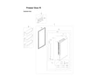 Samsung RF24J9960S4/AA-06 right freezer door parts diagram