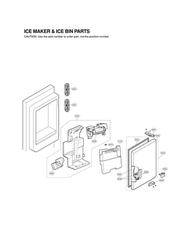 Ice maker & ice bin parts