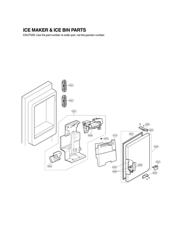 Ice maker & ice bin parts