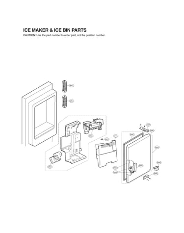 Ice maker & ice bin parts