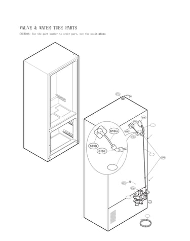 Valve & water tube parts