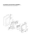 Ice maker & ice bin parts