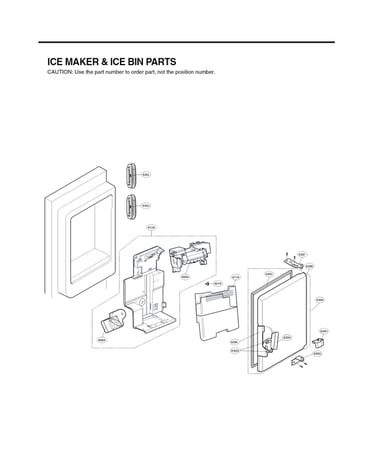 Ice maker & ice bin parts