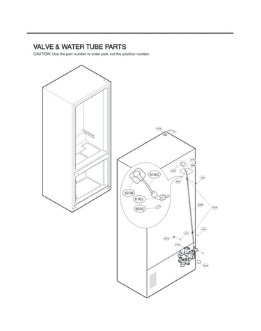 Valve & water tube parts