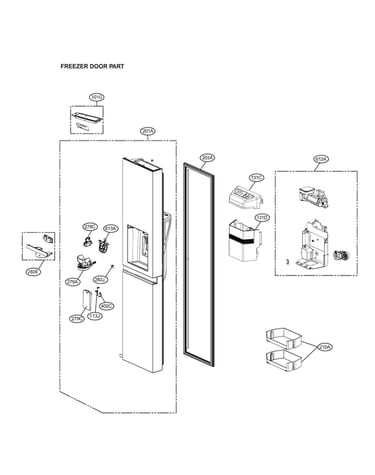 Freezer door parts