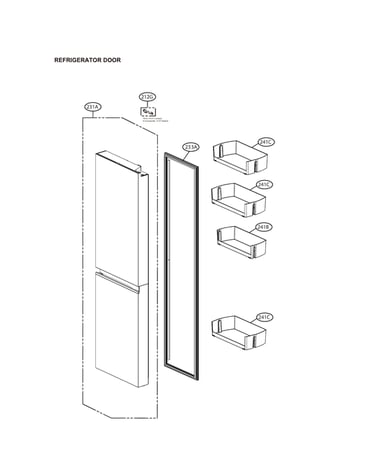 Refrigerator door parts