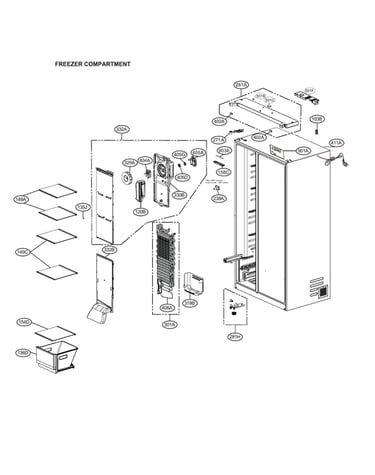 Freezer compartment parts