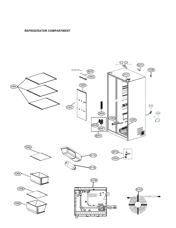REFRIGERATOR COMPARTMENT PARTS