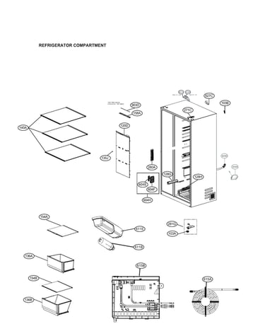 Refrigerator compartment parts
